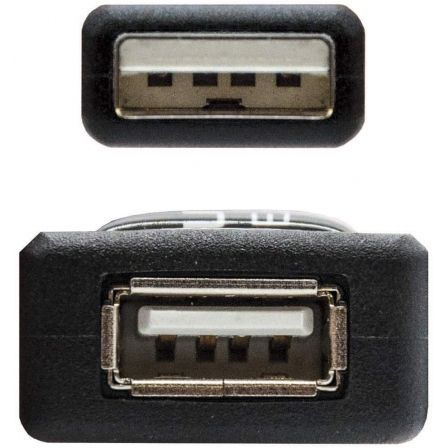 Nanocable 10.01.0213 Cable Prolongador USB 2.0 Macho a Hembra 15m Negro